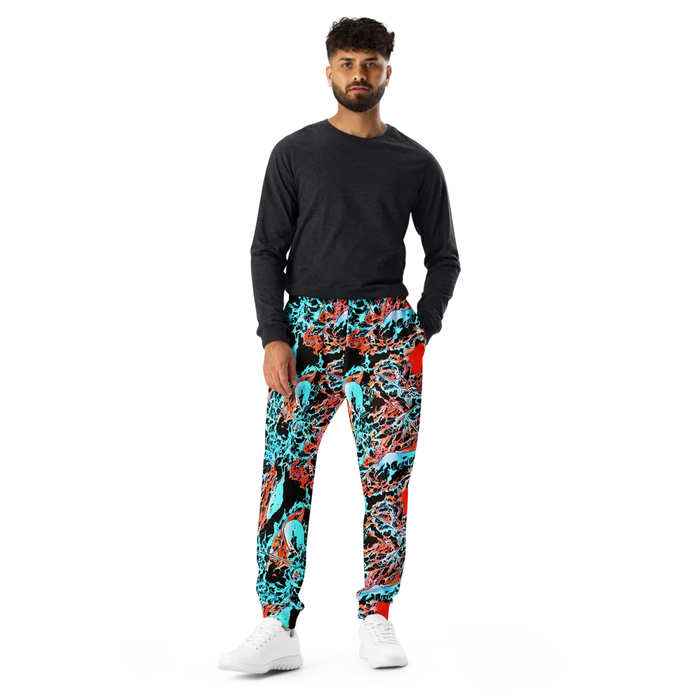 Liquid Mayhem on Men's Joggers — Front