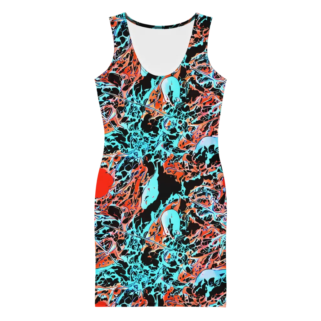 Liquid Mayhem on Bodycon Dress — Front