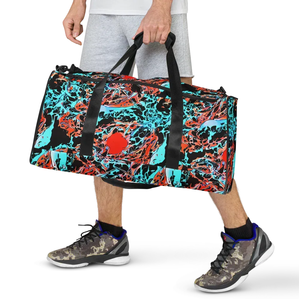 Liquid Mayhem on Duffle Bag — Front