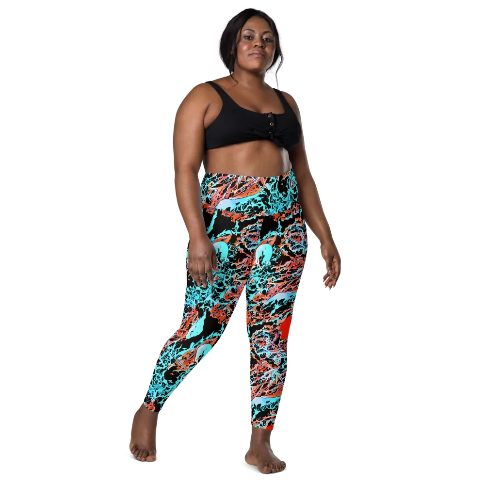 Liquid Mayhem on Leggings with Pockets — Front