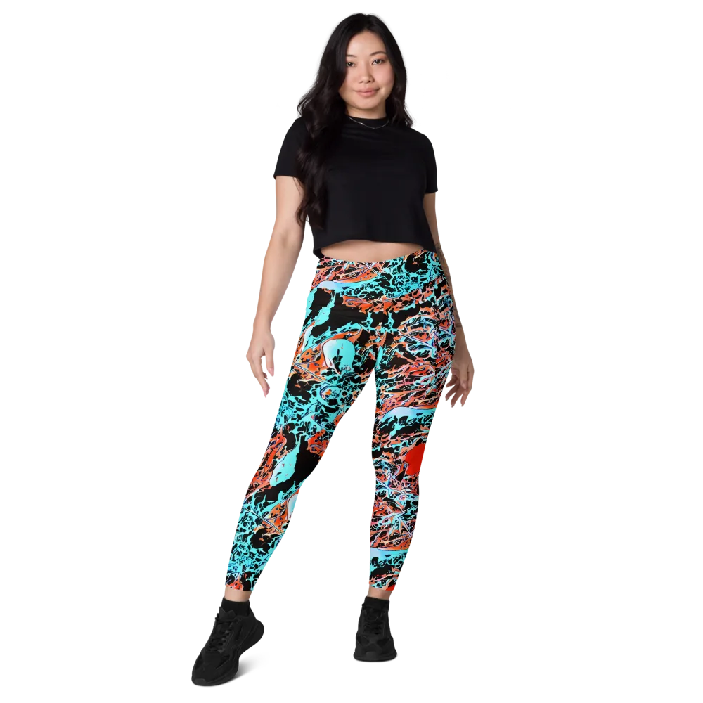Liquid Mayhem on Leggings with Pockets — Front