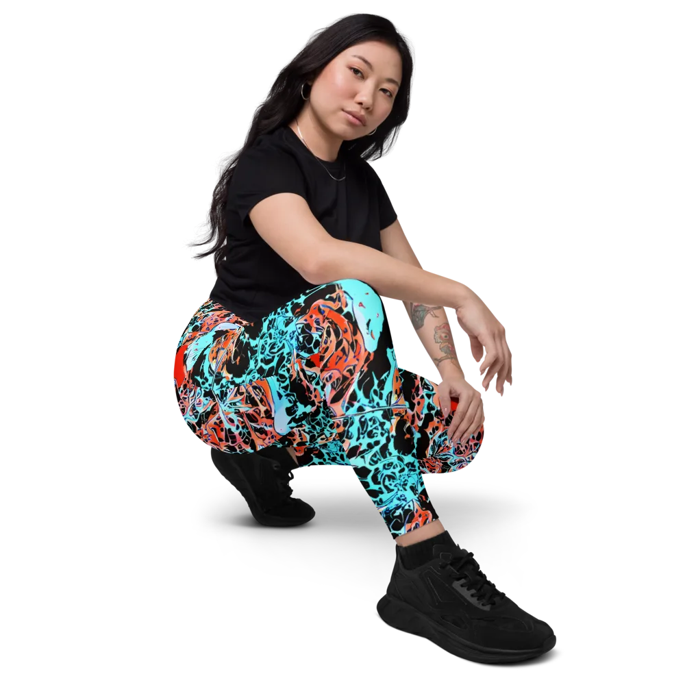 Liquid Mayhem on Leggings with Pockets — Right Front