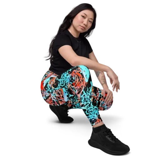 Liquid Mayhem on a Leggings with Pockets