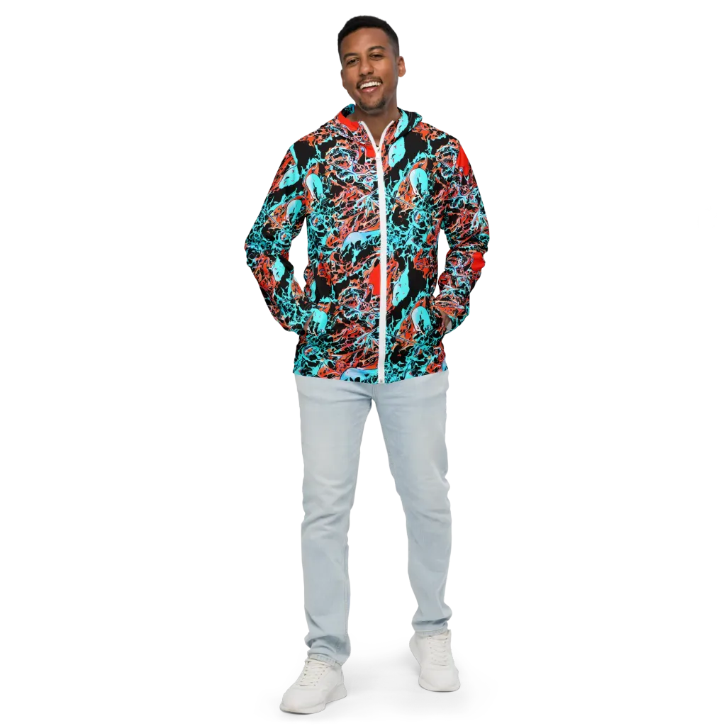 Liquid Mayhem on Men's Windbreaker — Front