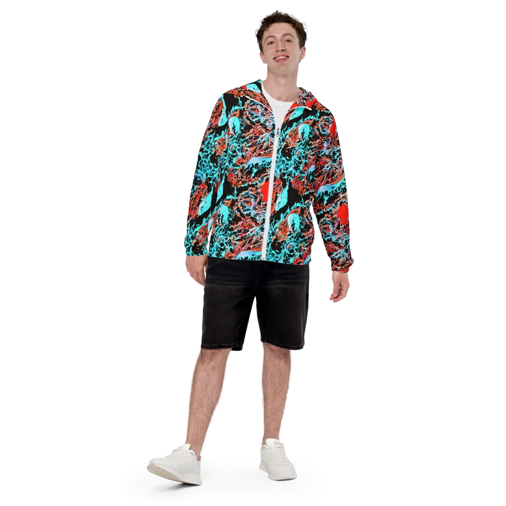 Liquid Mayhem on Men's Windbreaker — Front