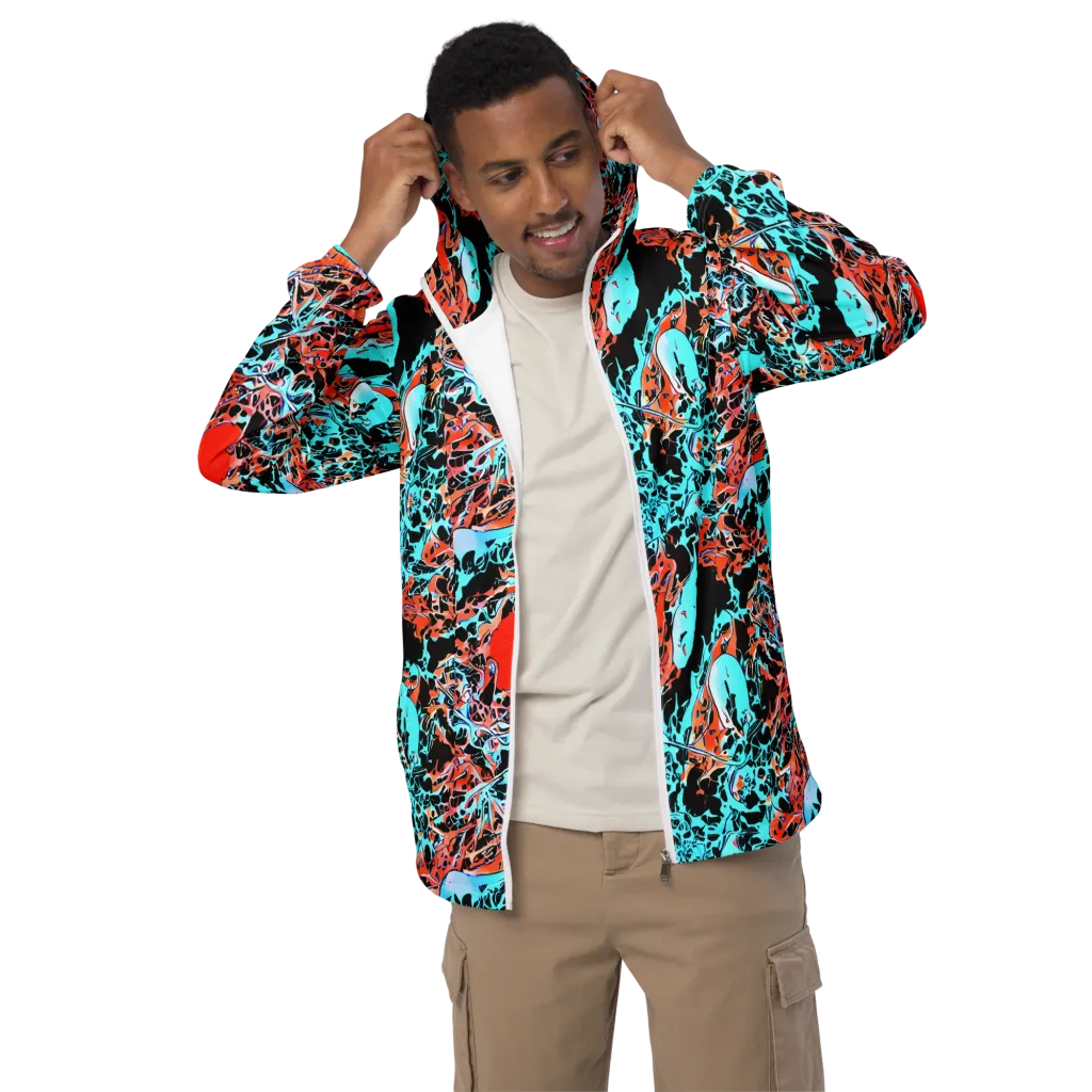 Liquid Mayhem on Men's Windbreaker — Front