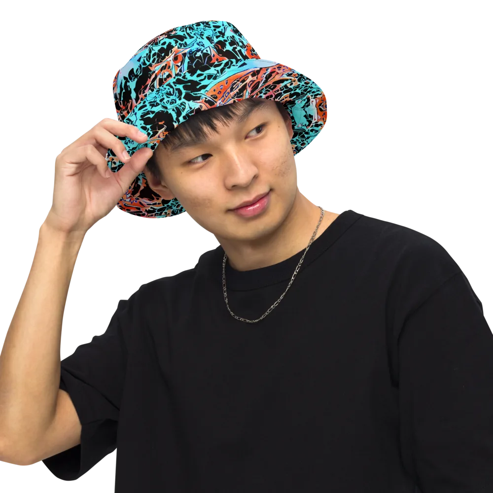 Liquid Mayhem on Reversible Bucket Hat — Front Inside