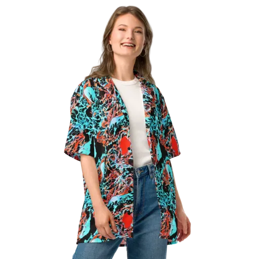 Liquid Mayhem on a Button Shirt