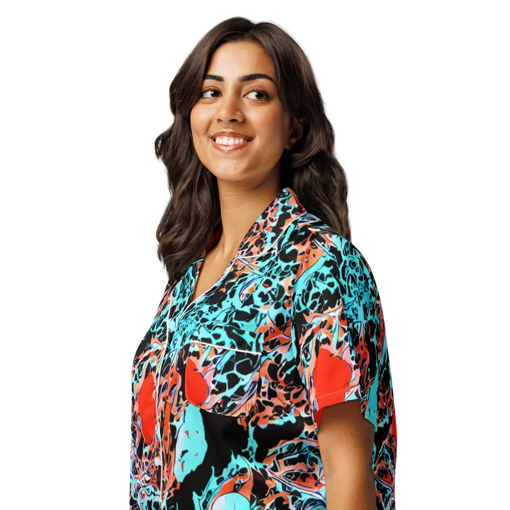 Liquid Mayhem on Women's Short Sleeve Pajama Top — Left Front