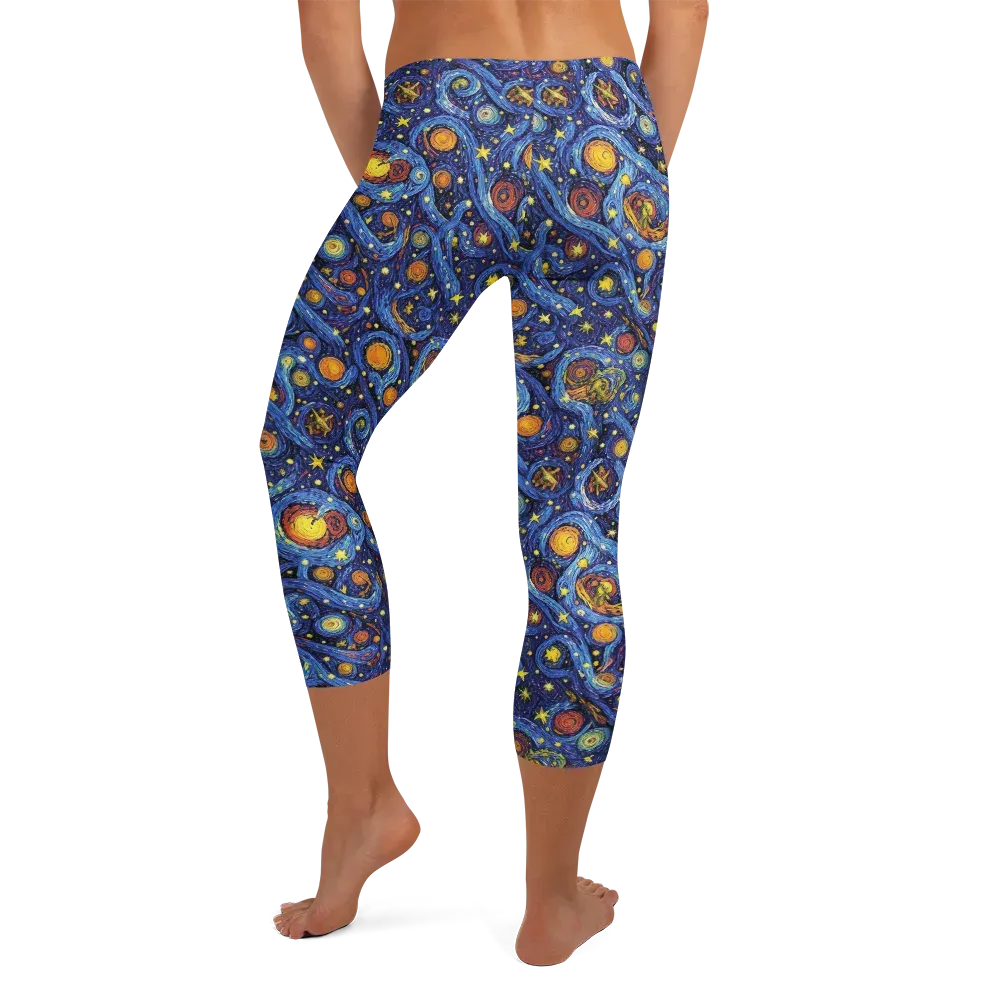 Starry Tempest on Capri Leggings — Back