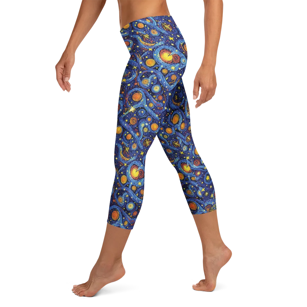 Starry Tempest on Capri Leggings — Left