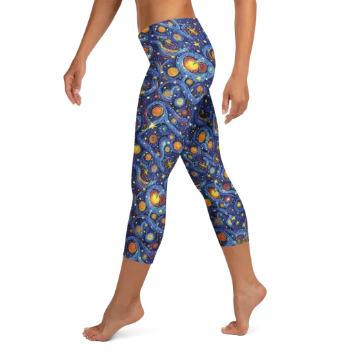 Starry Tempest on a Capri Leggings