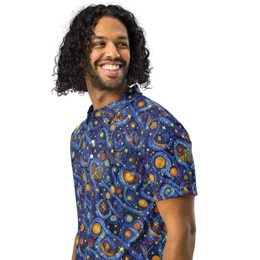 Starry Tempest on a Men's Slim Fit Polo Shirt