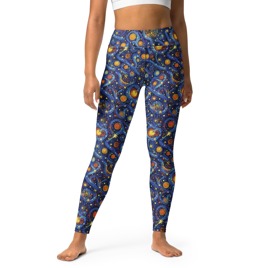 Starry Tempest on Yoga Leggings — Front