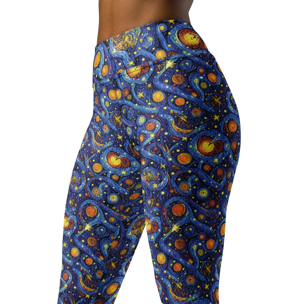 Starry Tempest on Yoga Leggings — Left Front