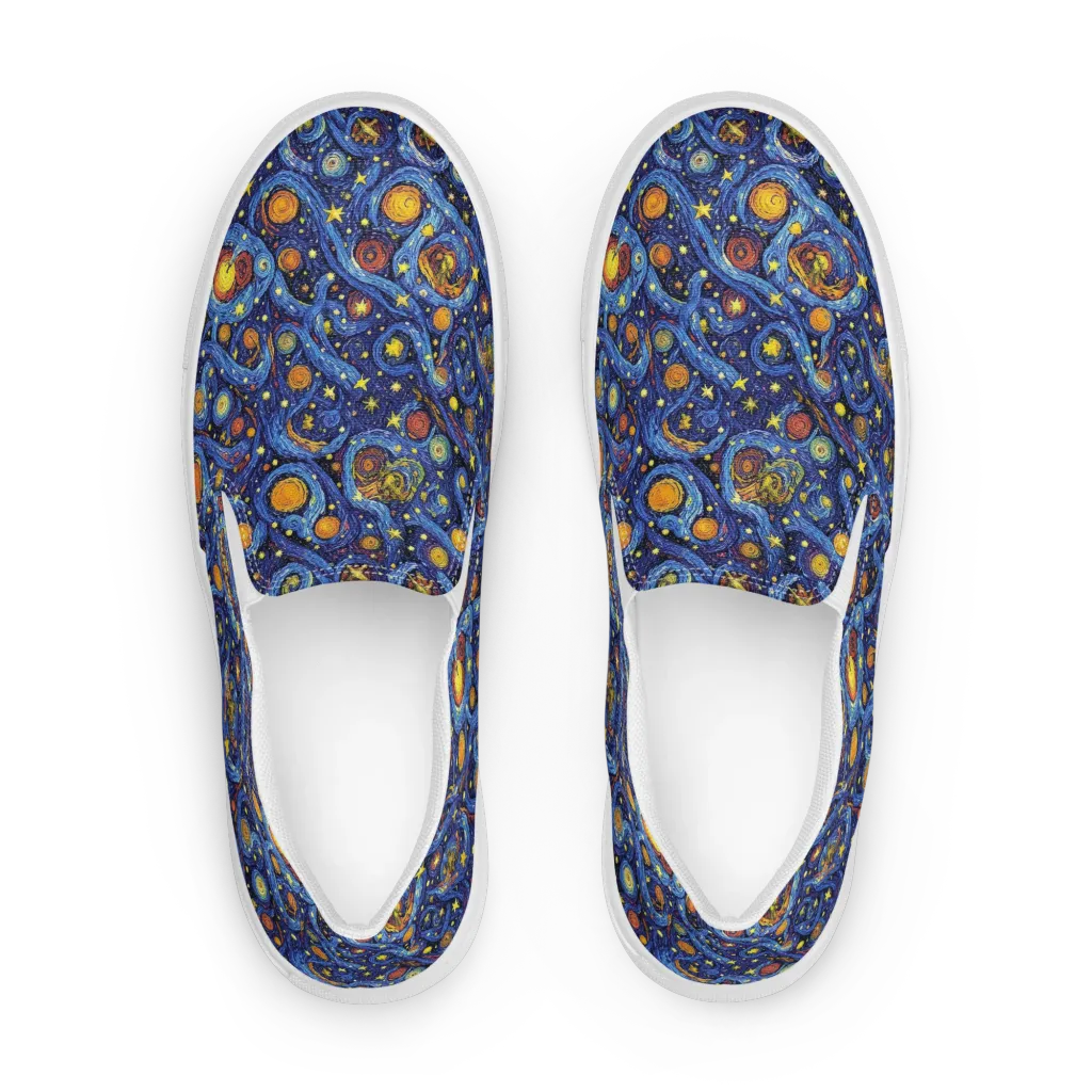 Starry Tempest on Men's Slip-On Canvas Shoes — Front