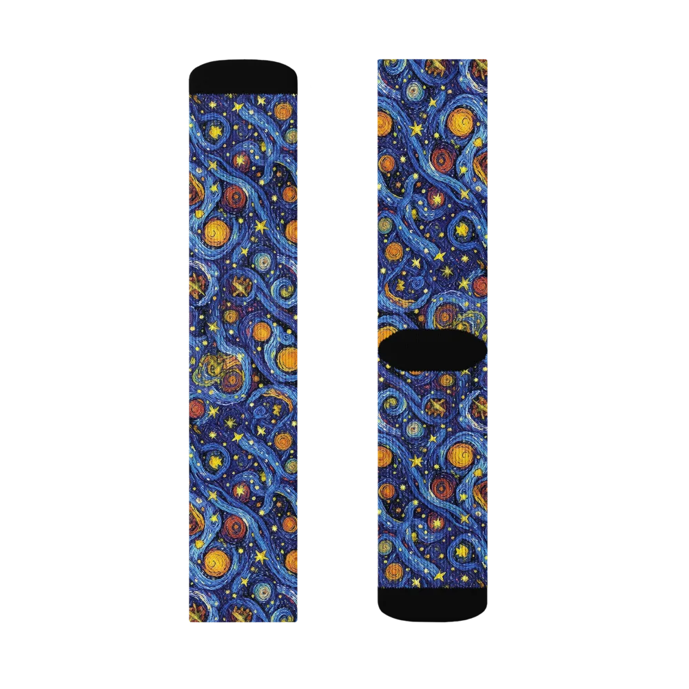 Starry Tempest on Socks — Left Sock