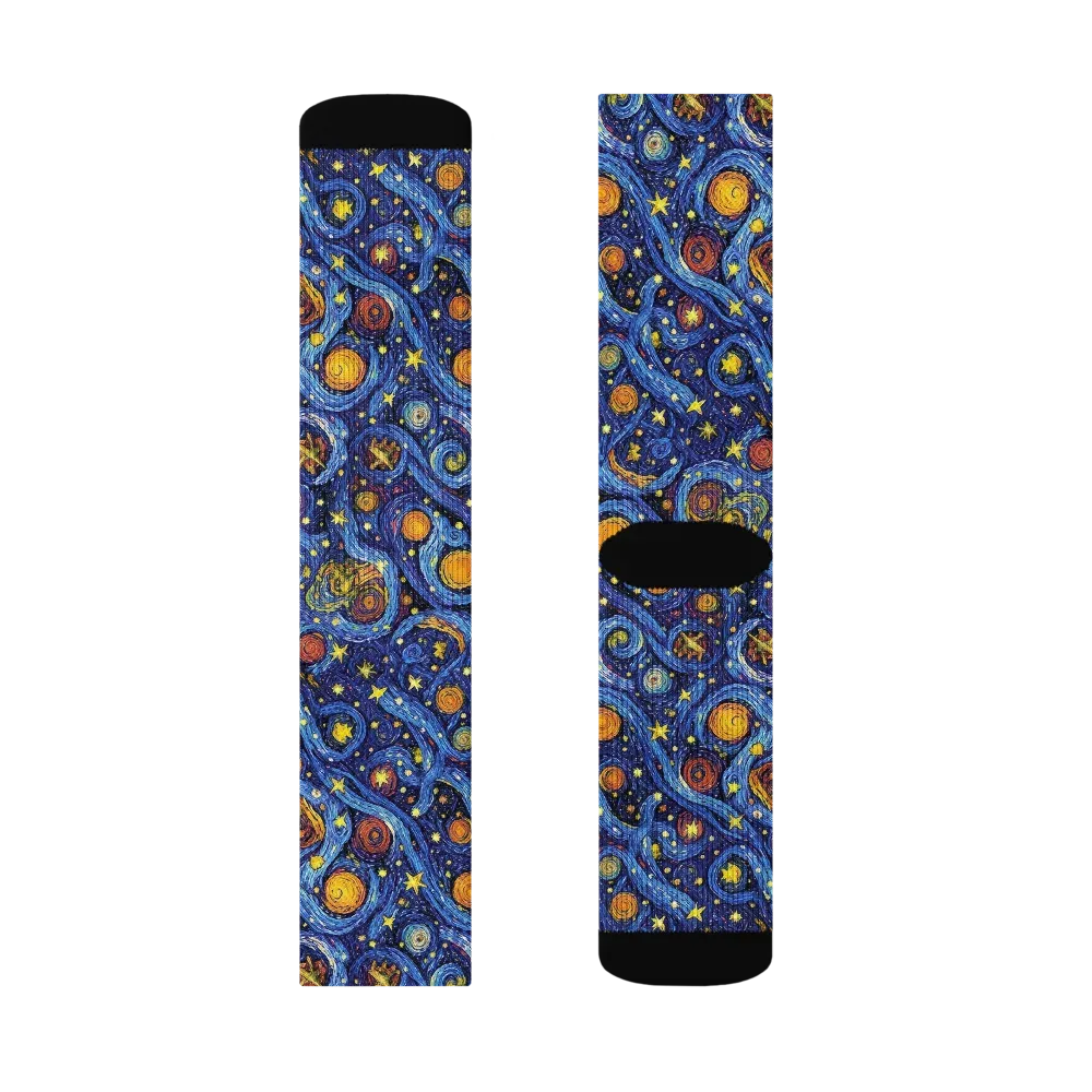 Starry Tempest on Socks — Right Sock