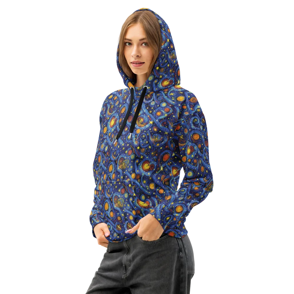 Starry Tempest on Cotton Hoodie — Left Front