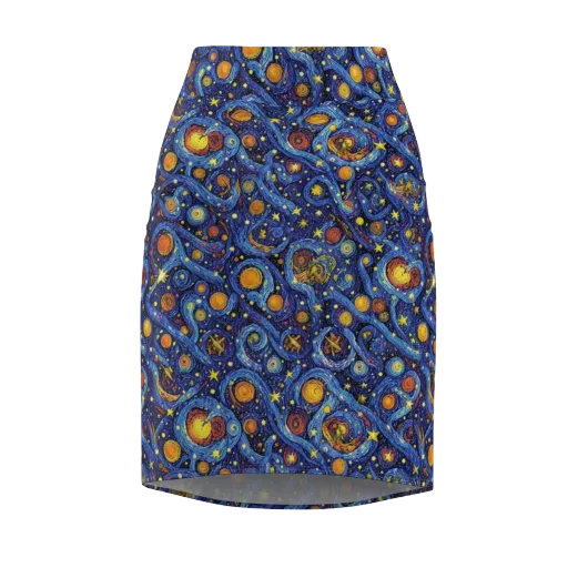 Starry Tempest on a Pencil Skirt