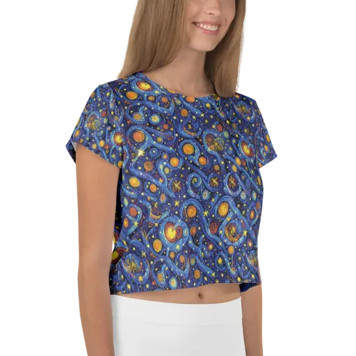 Starry Tempest on a Crop Tee