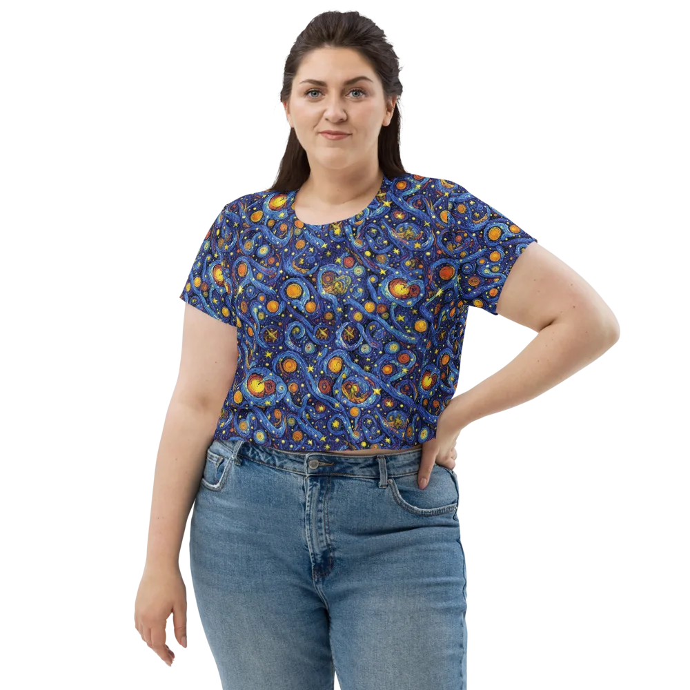 Starry Tempest on Crop Tee — Front
