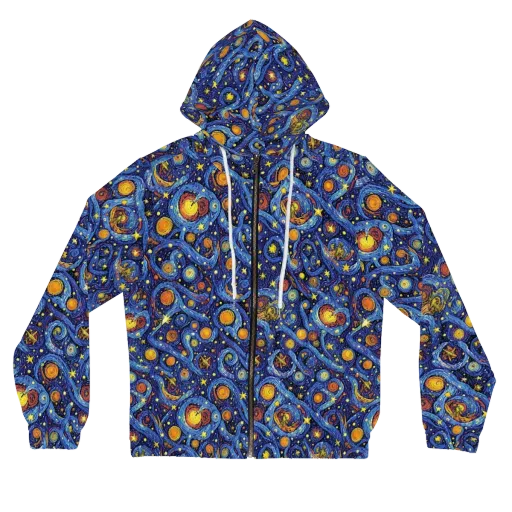Starry Tempest on a Women's Full-Zip Hoodie