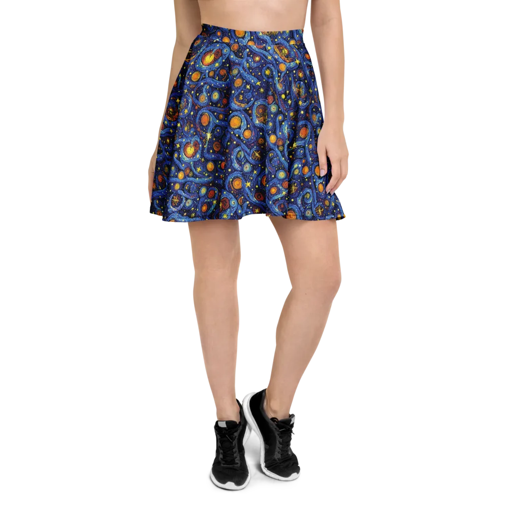 Starry Tempest on Skater Skirt — Front