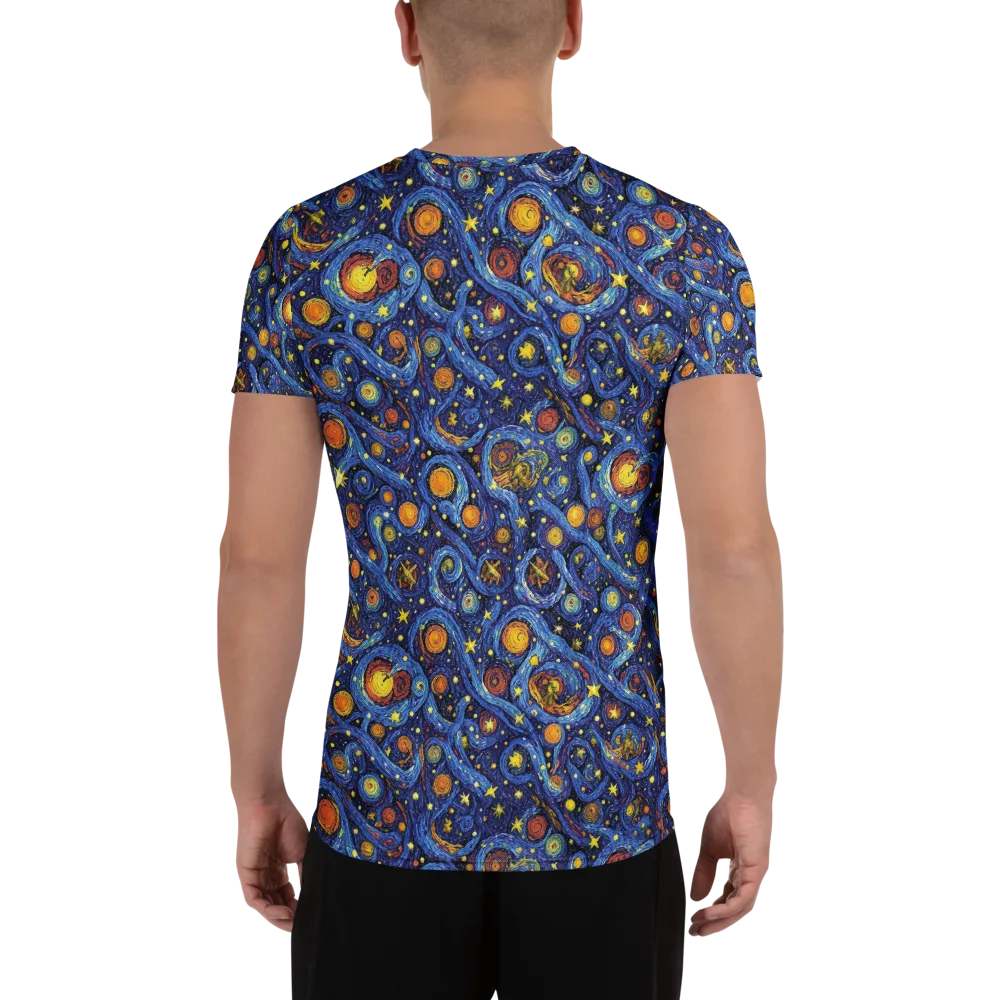 Starry Tempest on Men's Athletic T-Shirt — Back