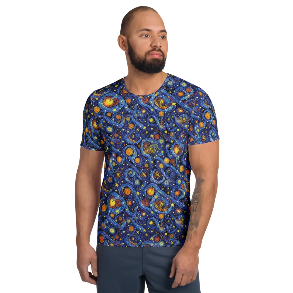 Starry Tempest on Men's Athletic T-Shirt — Front