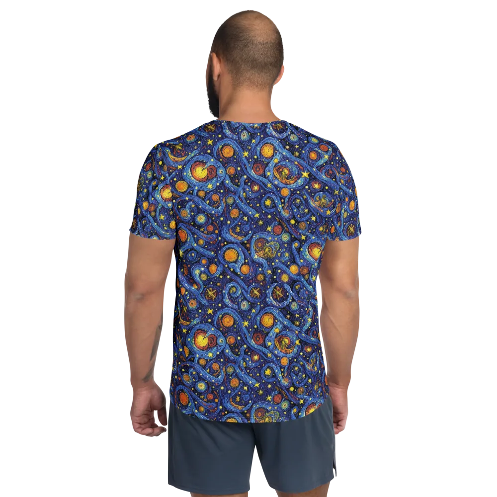 Starry Tempest on Men's Athletic T-Shirt — Back