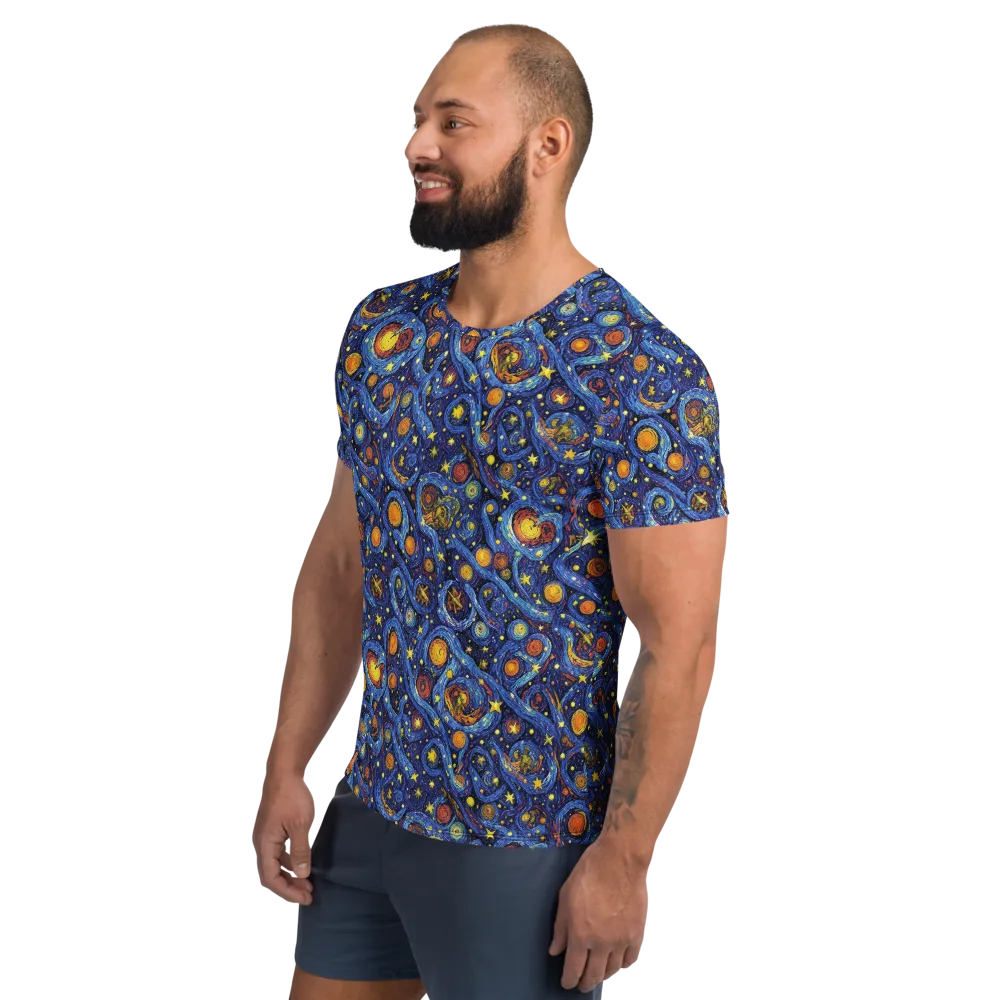 Starry Tempest on Men's Athletic T-Shirt — Left