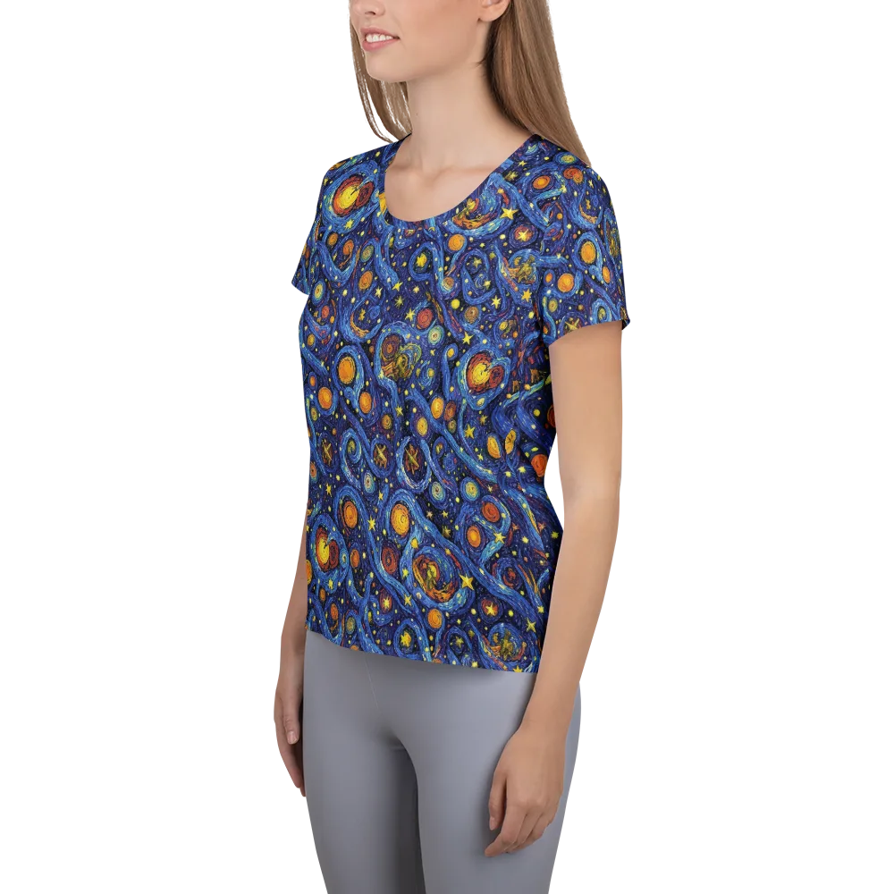 Starry Tempest on Women's Athletic T-Shirt — Left