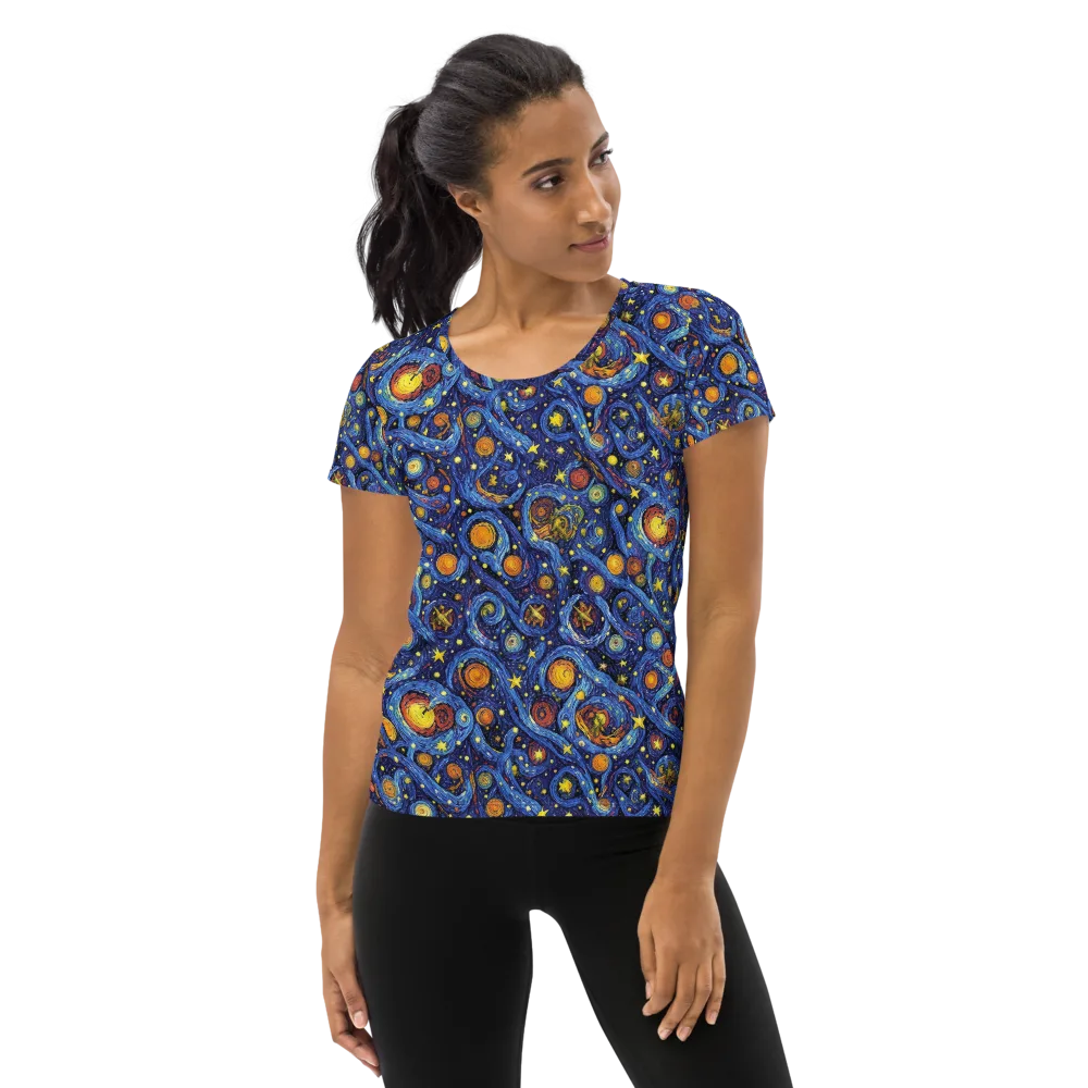 Starry Tempest on Women's Athletic T-Shirt — Front