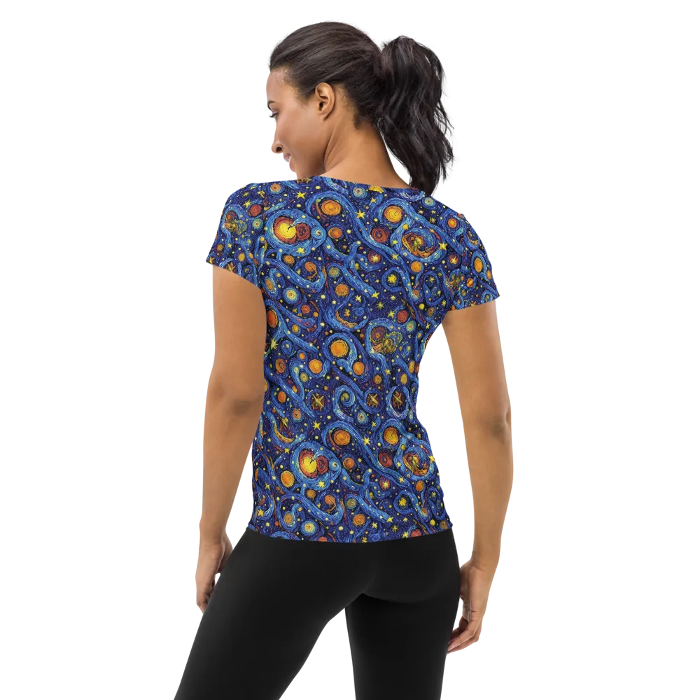Starry Tempest on Women's Athletic T-Shirt — Back