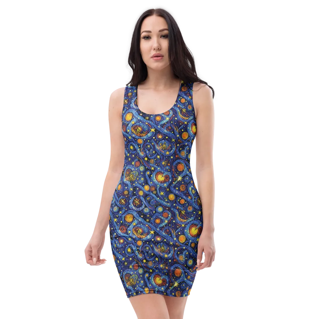 Starry Tempest on Bodycon Dress — Front
