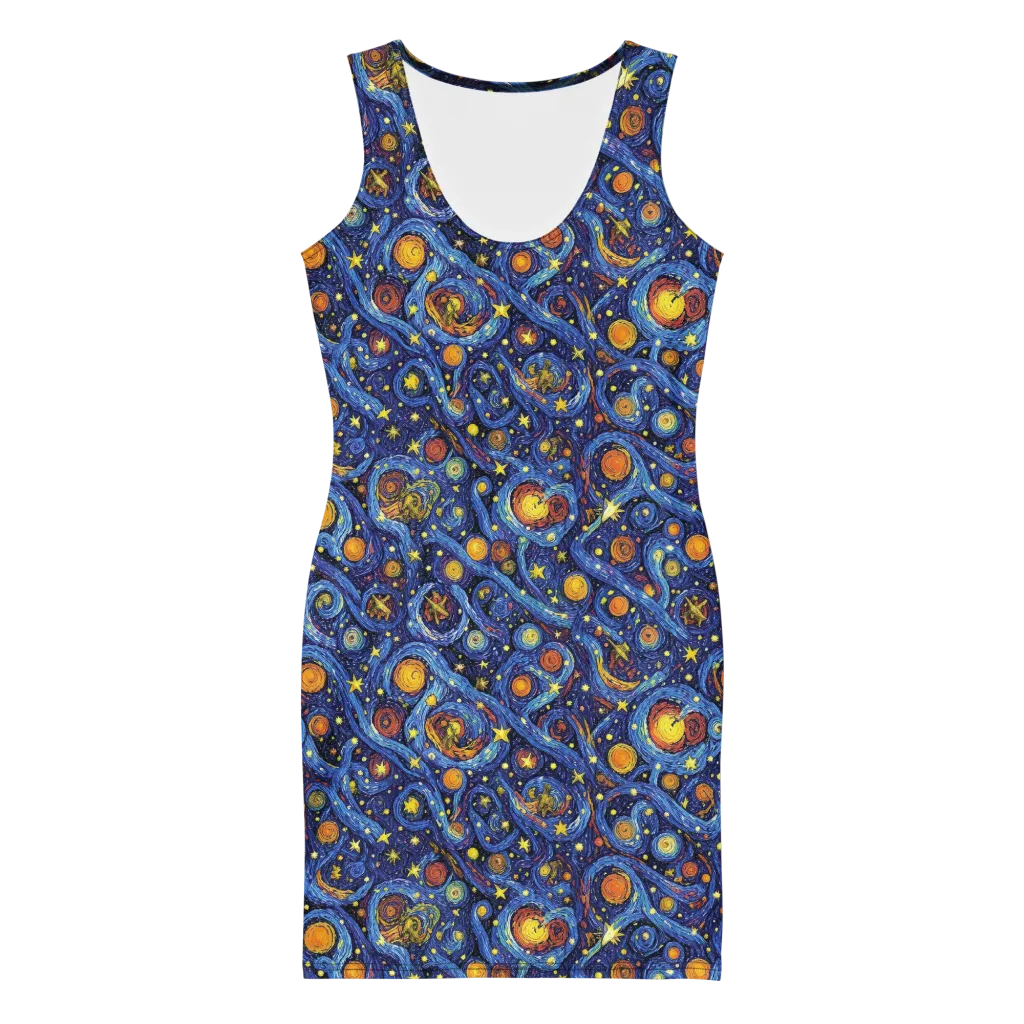 Starry Tempest on Bodycon Dress — Front