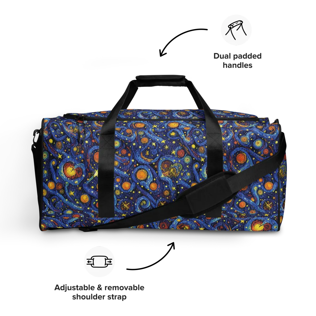 Starry Tempest on Duffle Bag — Front