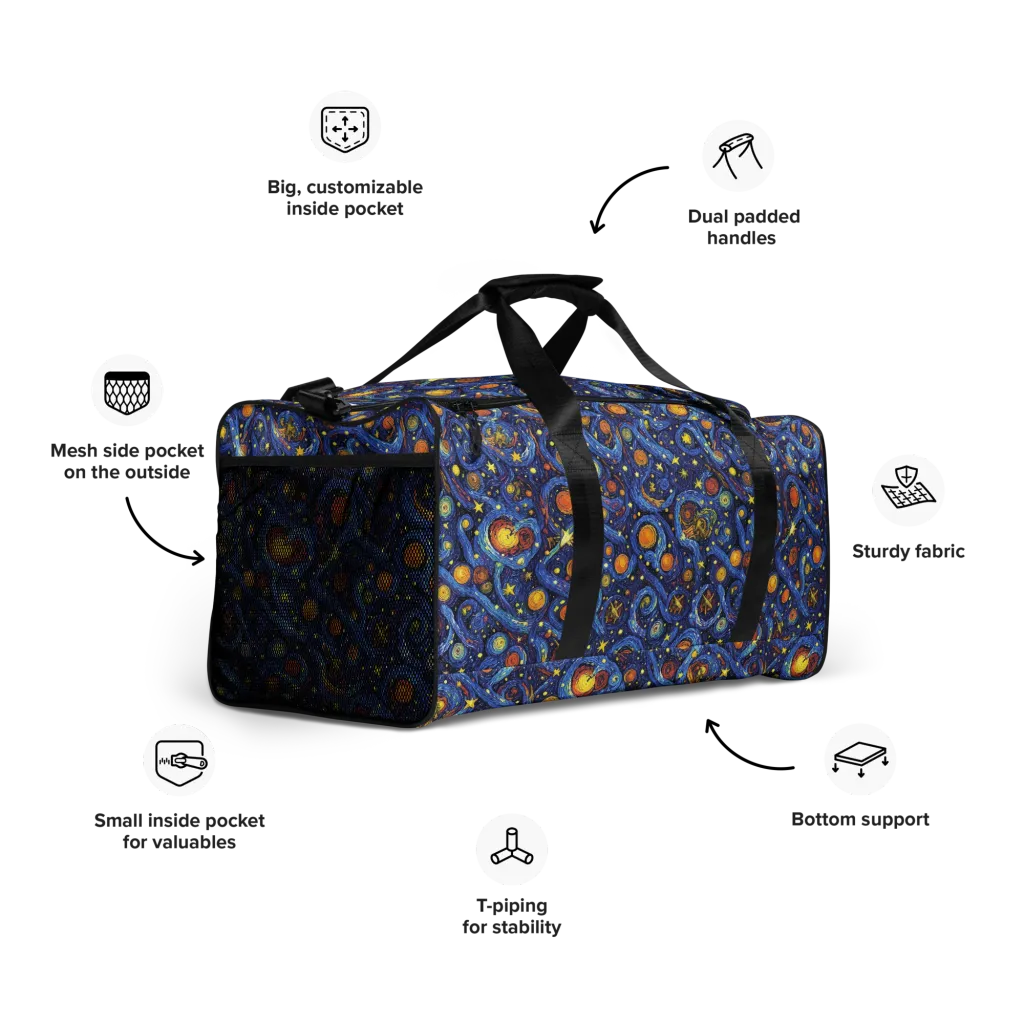 Starry Tempest on Duffle Bag — Right Front