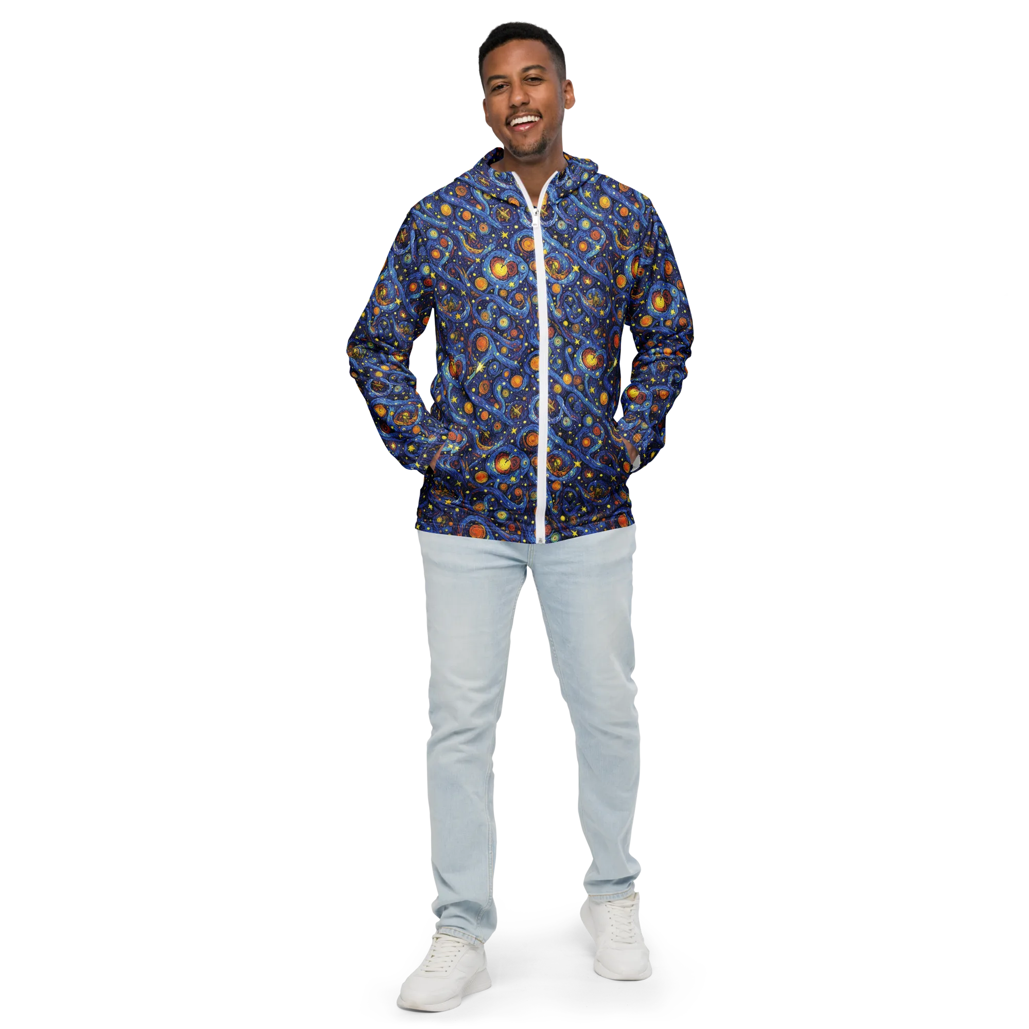 Starry Tempest on Men's Windbreaker — Front