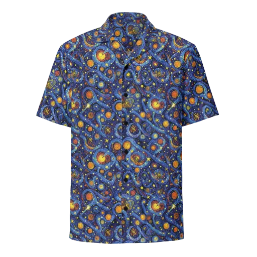 Starry Tempest on a Button Shirt