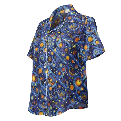 Starry Tempest on a Women's Short Sleeve Pajama Top