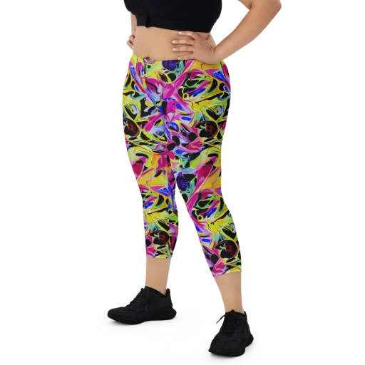 Pulse of Color on a Capri Leggings