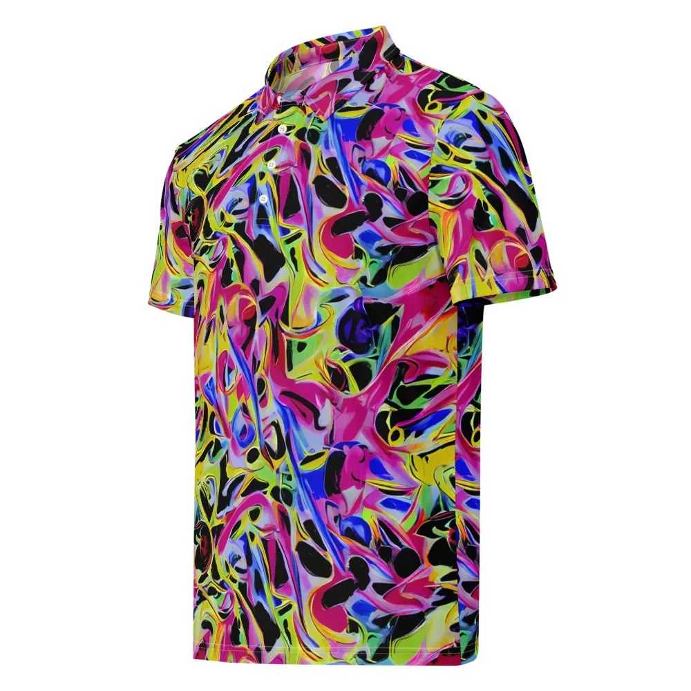 Pulse of Color on Men's Slim Fit Polo Shirt — Left Front