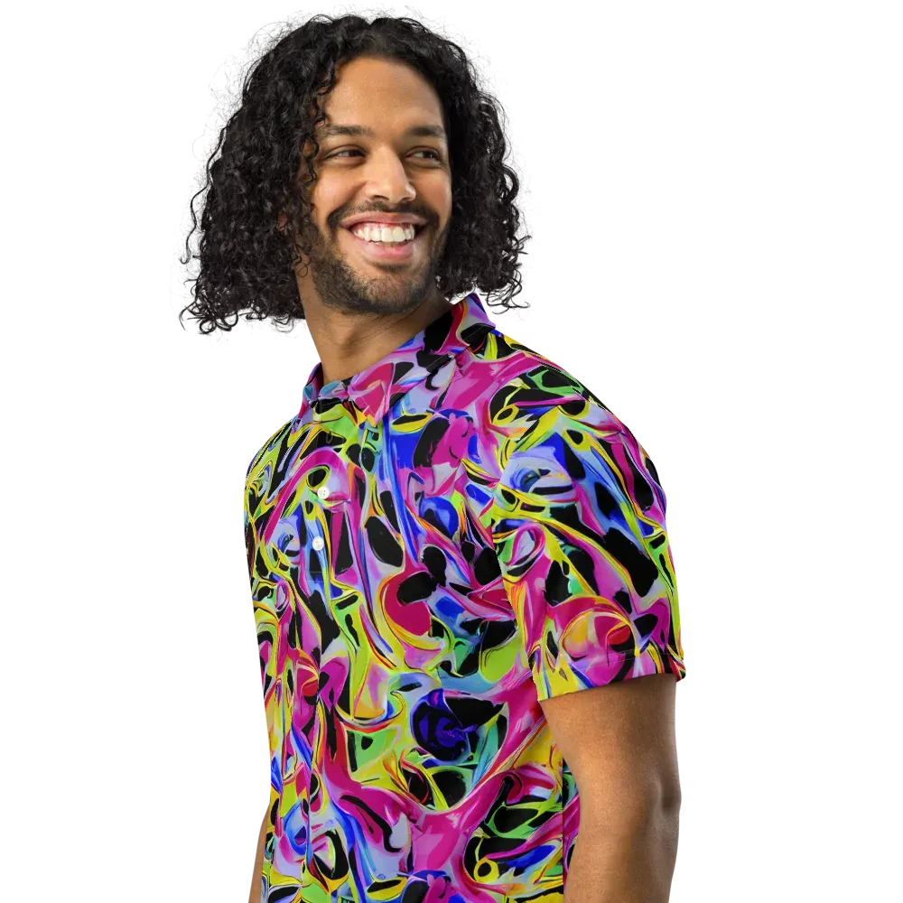 Pulse of Color on Men's Slim Fit Polo Shirt — Left Front