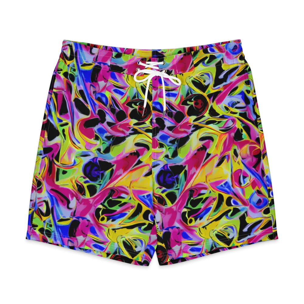 Pulse of Color on Men's Board Shorts — Front