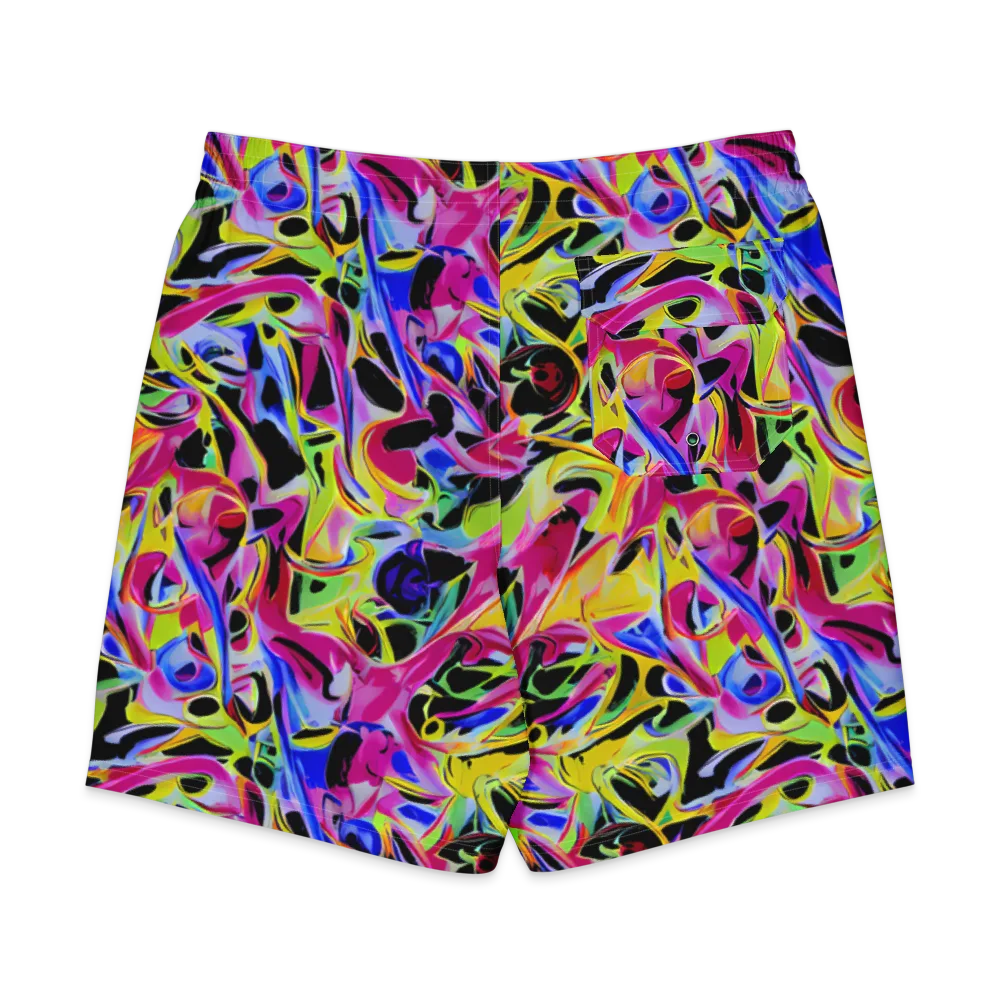 Pulse of Color on Men's Board Shorts — Back