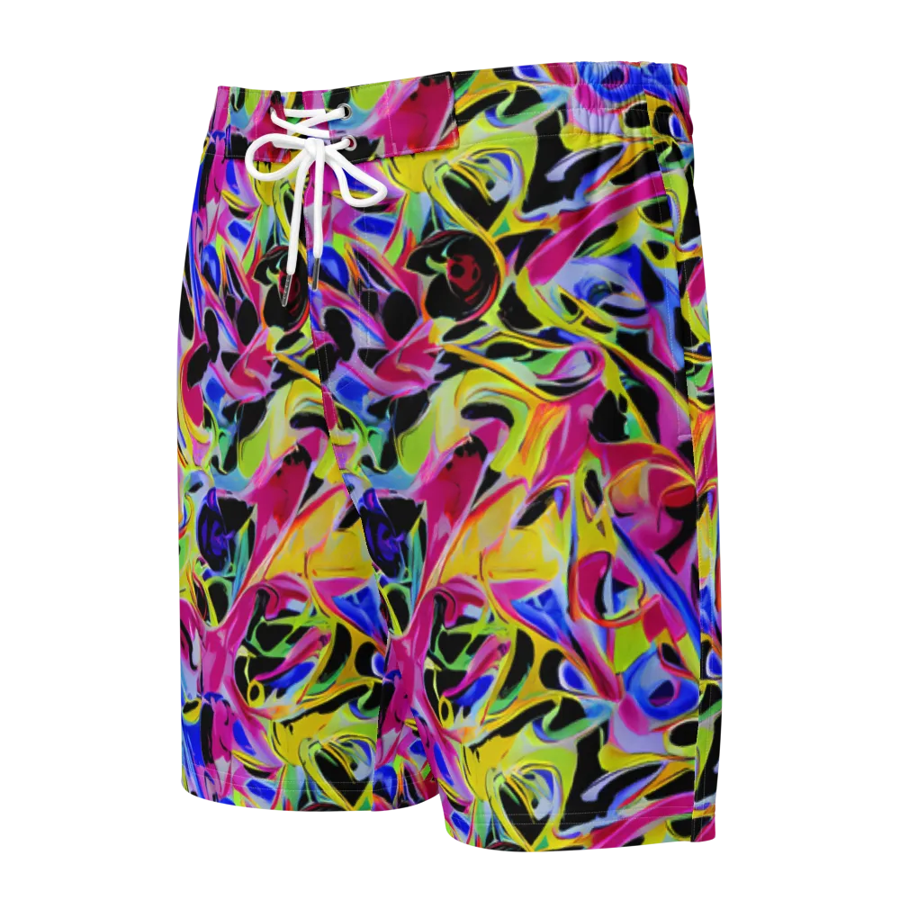 Pulse of Color on Men's Board Shorts — Front