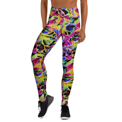 Pulse of Color on a Yoga Leggings