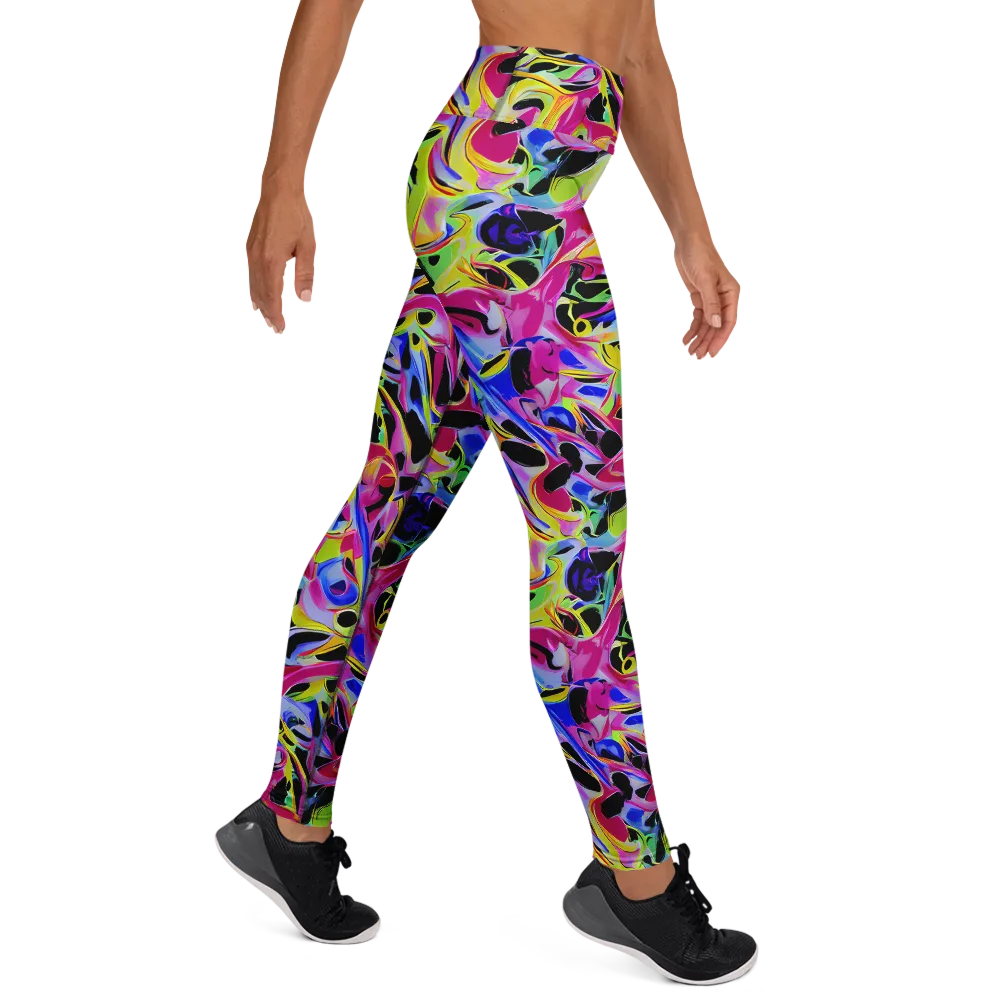 Pulse of Color on Yoga Leggings — Right